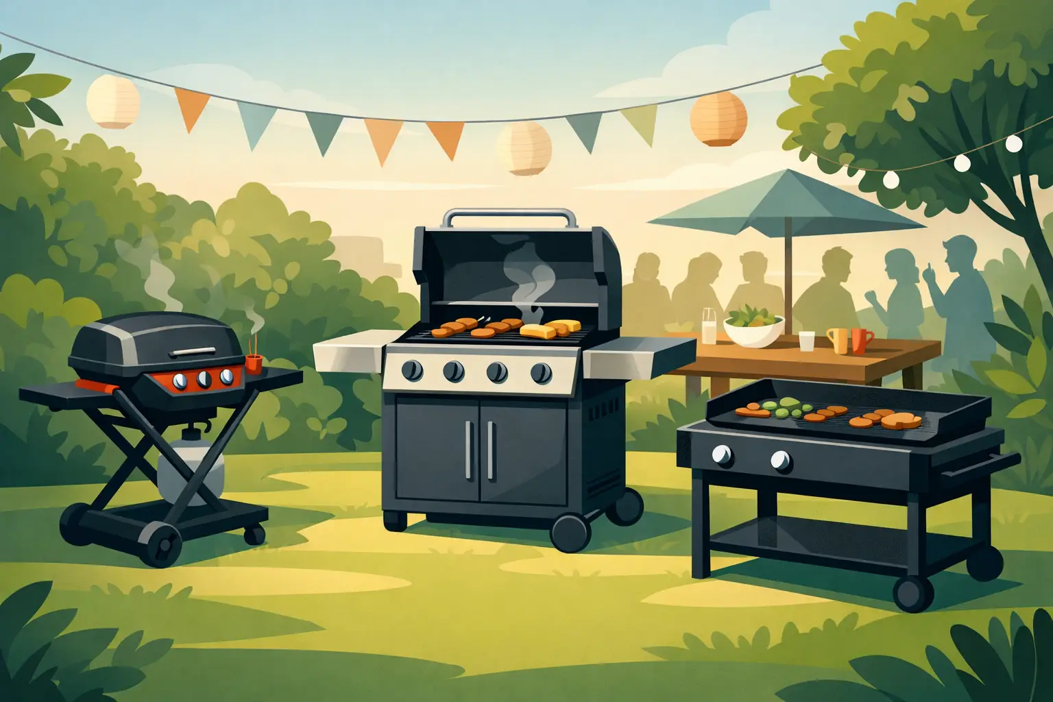 Welcher Gasgrill für Gartenpartys passt?